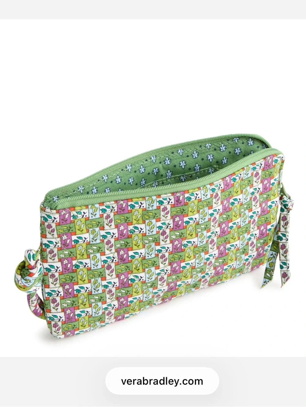 Vera Bradley Zip Wristlet Ribbon Plaid in Premium Cotton